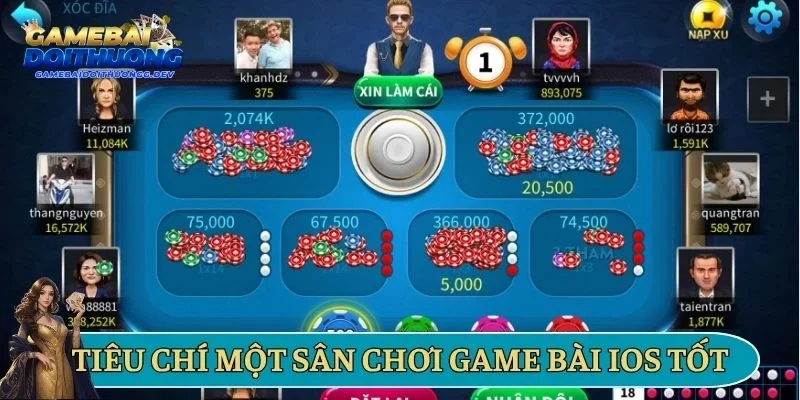 Tiêu chí của một sân chơi game bài IOS tốt